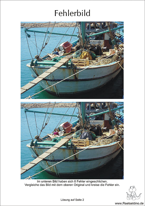 Fehlerbilder schwer - Fischerboot