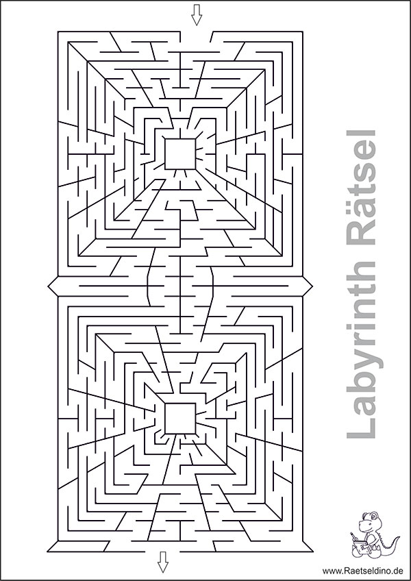 Labyrinth Rätsel schwer für Erwachsene