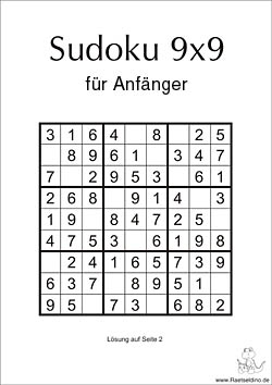 Sudoku für Anfänger 9x9