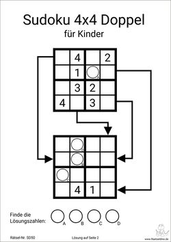 Besonderes Kinder Sudoku 4x4