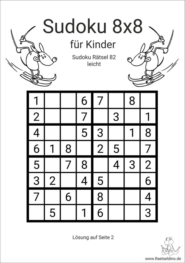 Kinder Sudoku 8x8 leicht