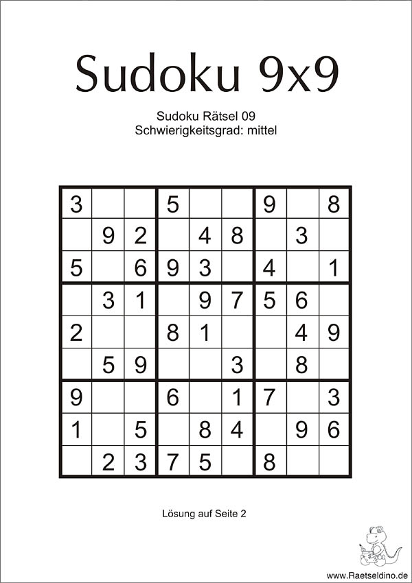 Sudoku Rätsel mittel