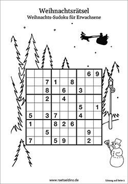 Weihnachts Sudoku zum Ausdrucken