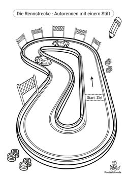 Rennstrecke Autorennen Kinderspiel