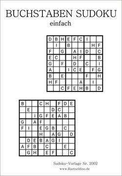 Buchstaben-Sudoku für Anfänger kostenlos