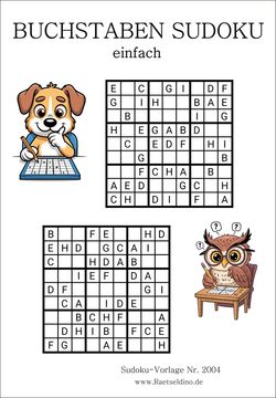 Buchstaben Sudoku kostenfrei downloaden