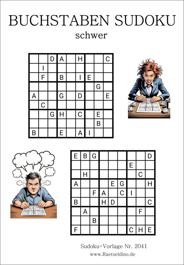 Buchstaben Sudoku schwer