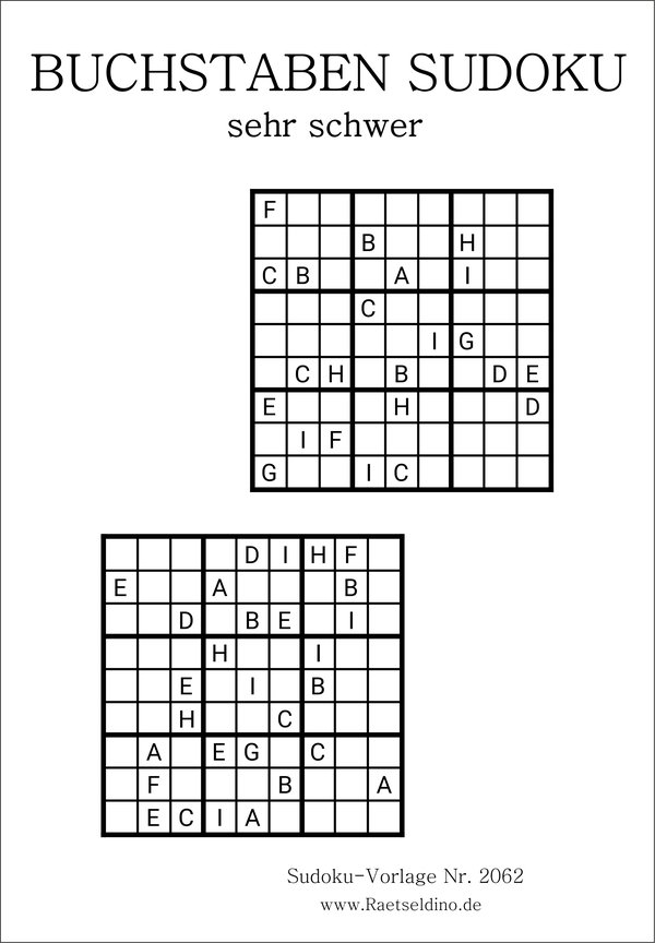 Buchstaben Sudoku sehr schwer zum Ausdrucken