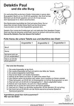 Detektivspiele für Kinder | Raetseldino.de