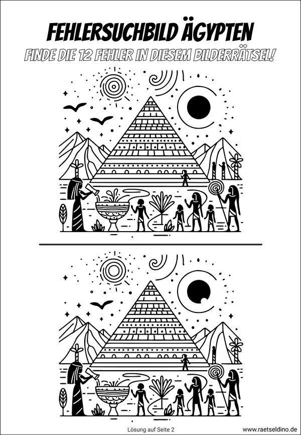 Rätsel Ägypten Fehlersuchbild