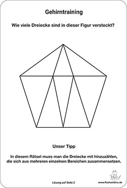 Gehirnjogging - Wie viele Dreiecke sind es? 