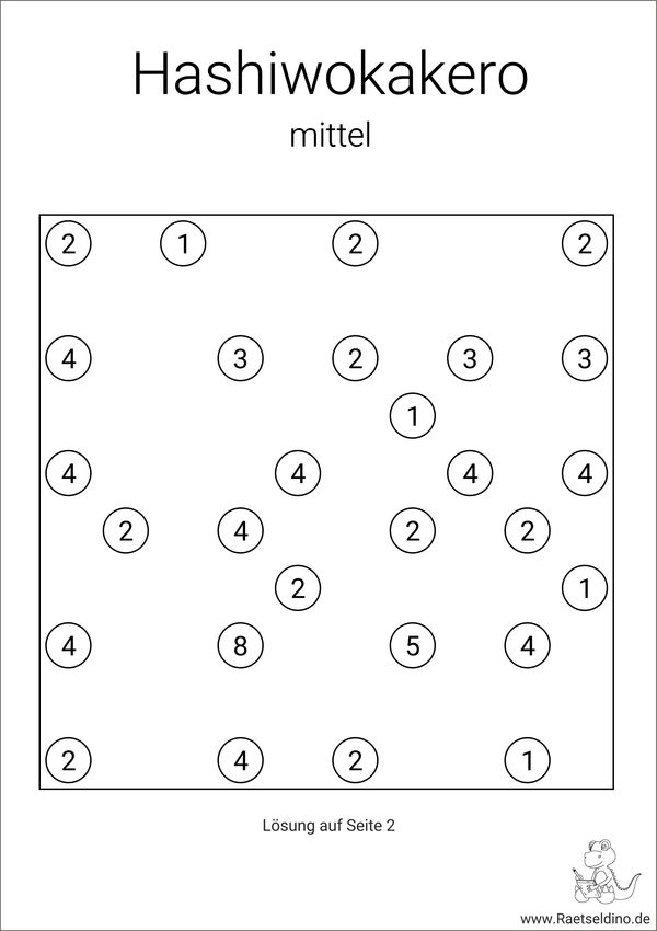 Hashiwokakero Rätsel PDF downloaden