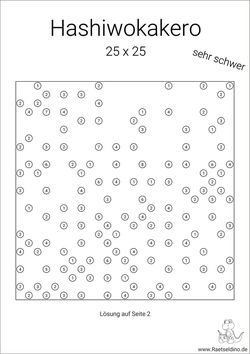 Hashiwokakero sehr schwer ausdrucken