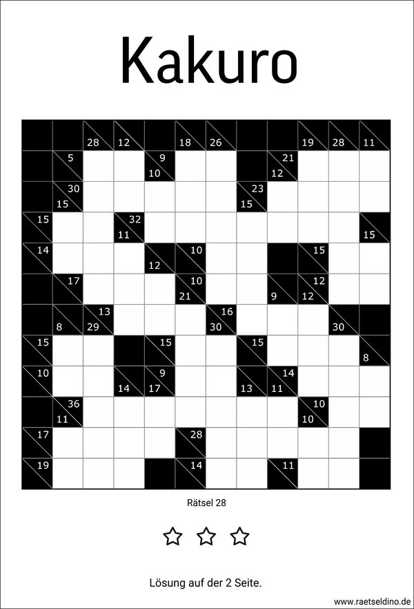 Kakuro 12x12 zum Ausdrucken