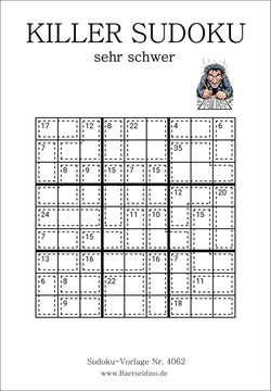 Killer Sudoku extra schwer ausdrucken
