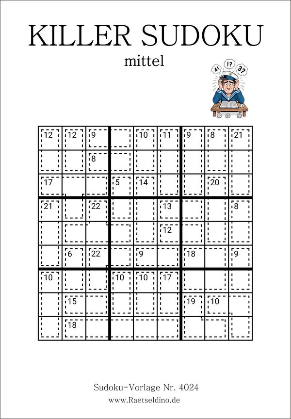 Killer Sudoku gratis mit Lösung