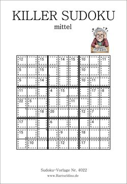 Killer Sudoku zum Drucken kostenlos
