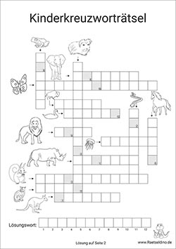 Kreuzworträtsel zum ausdrucken gratis Kreuzworträtsel kostenlos