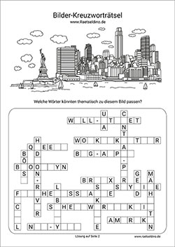 Kreuzworträtsel Bilder Erwachsene zum Ausdrucken