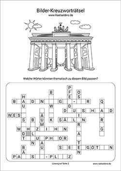 Kreuzworträtsel leicht mit Bildern für Erwachsene - Berlin