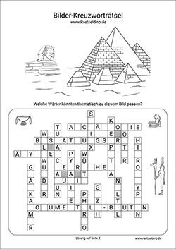 Kreuzworträtsel - Rätsel Pyramiden