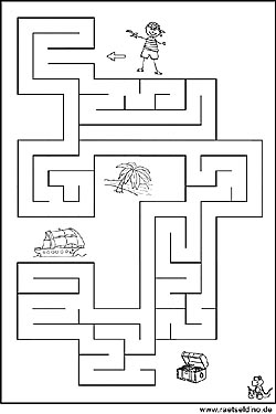 Labyrinth Vorlage für Kinder