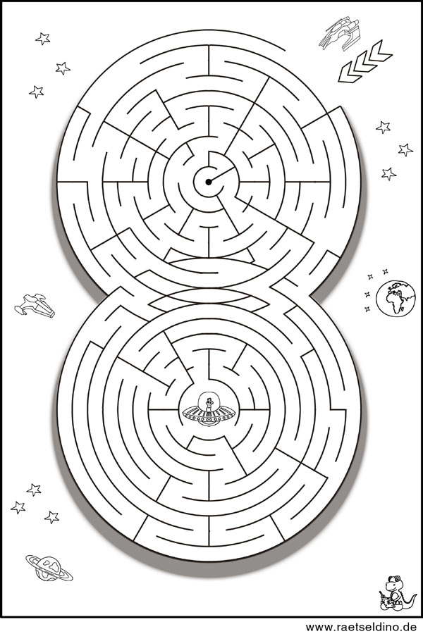 Labyrinth schwer - Rätsel im Weltraum