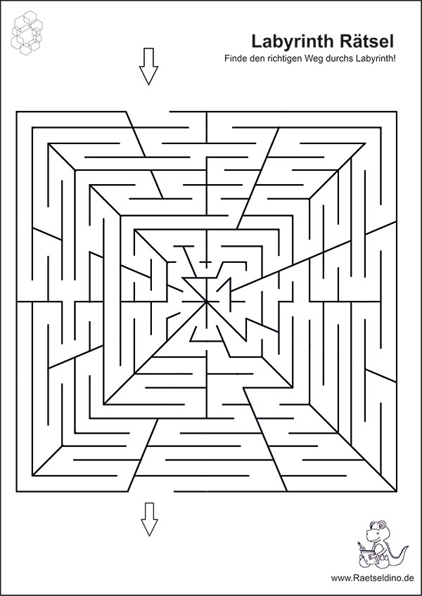 Labyrinth Bilderrätsel zum Drucken