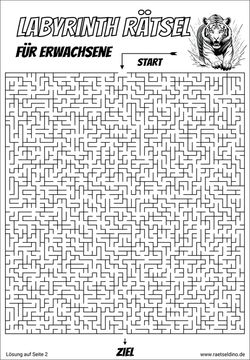 Labyrinth Rätsel Erwachsene groß schwer