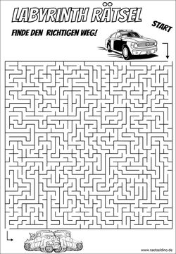 Labyrinth Rätsel finde den Weg