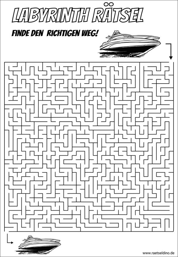 Labyrinth Rätsel Rennboot