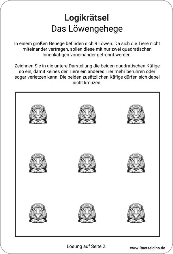 Logikrätsel Löwengehege