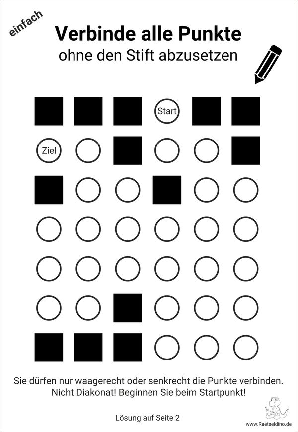 Rätsel mit Stift und Papier