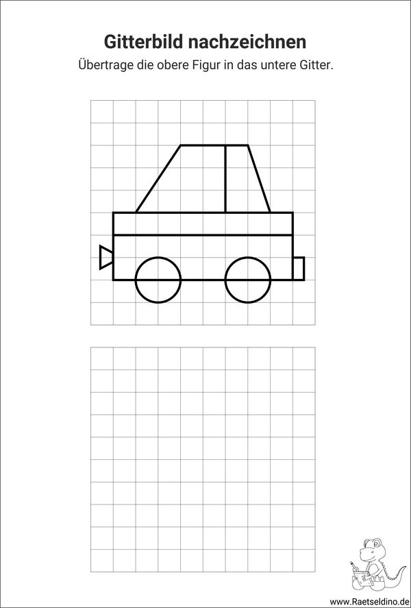 Kinder bild nachzeichnen Auto