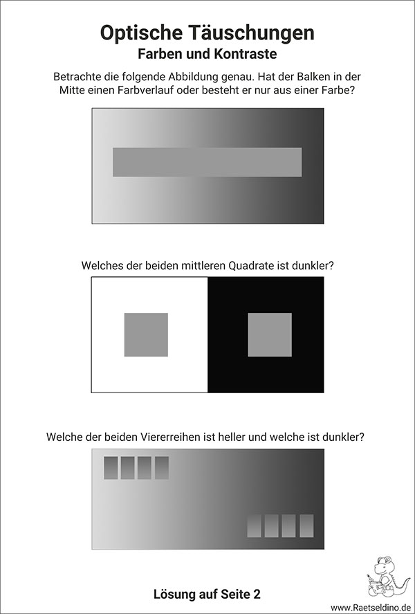 Optische Täuschungen in schwarz weiß
