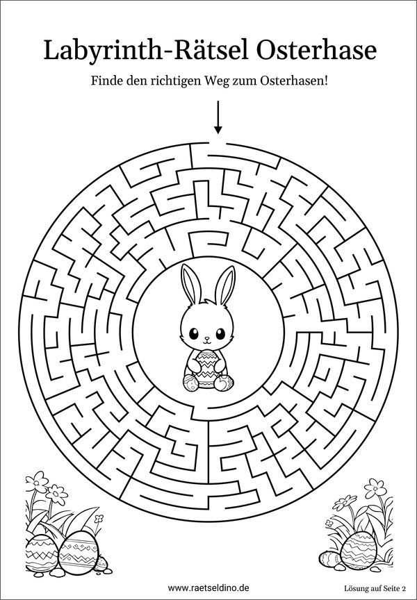 Labyrinth Rätsel Osterhase