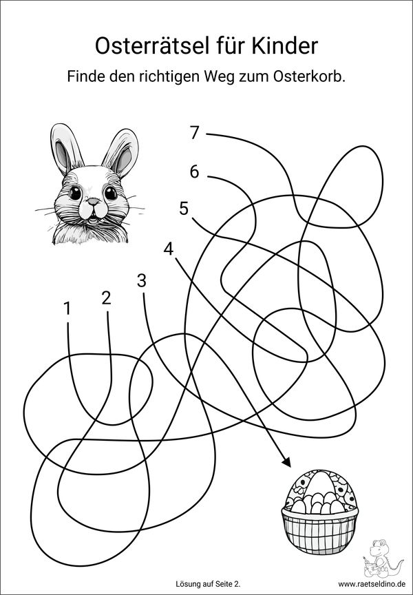 Osterrätsel für Kinder Osterhase