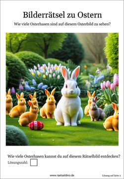 Rätsel wie viele Osterhasen