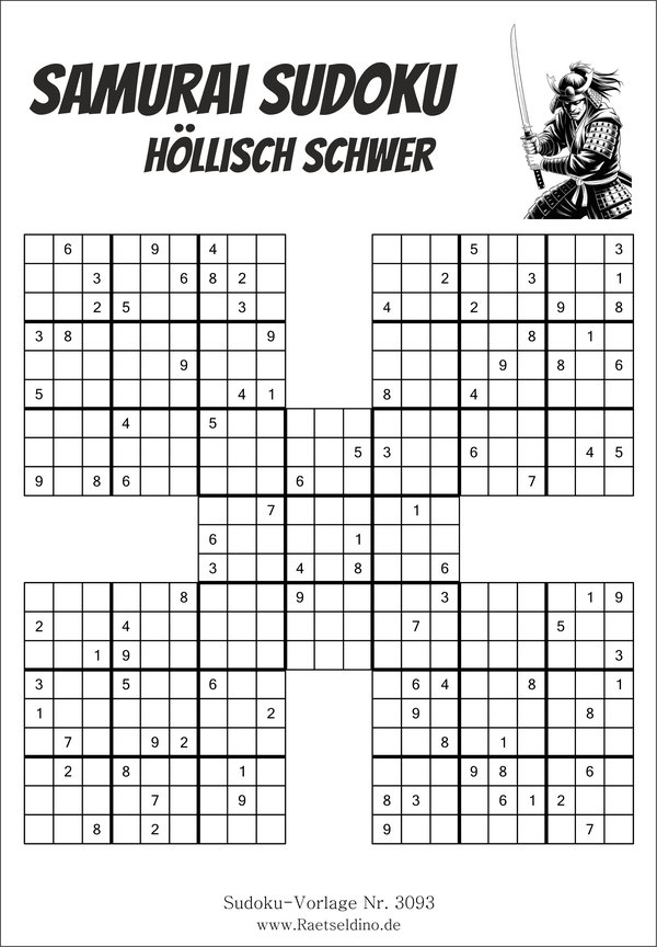 Samurai Sudoku höllisch schwer
