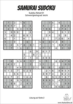 Samurai Sudoku - leicht