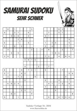 Samurai Sudoku PDF-Vorlage freier download