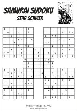 Samurai Sudoku sehr schwer gratis PDF