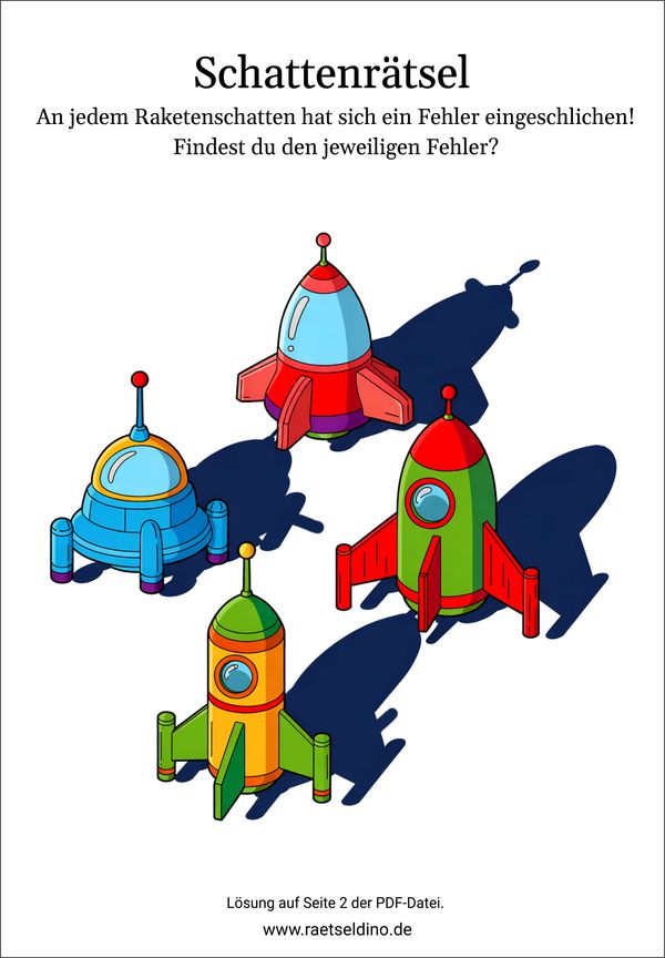 Schattenrätsel Raketen