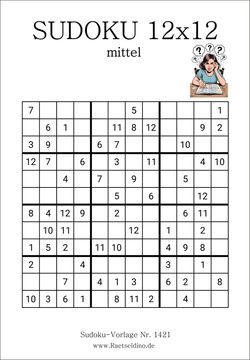 12x12 Sudoku Stufe mittel kostenfrei