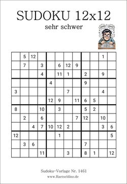12x12 Sudoku sehr schwer