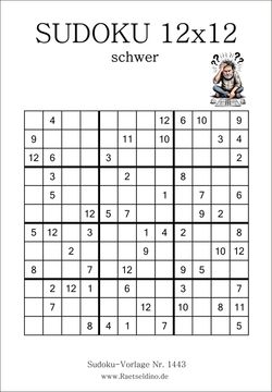 Sudoku 12x12 ausdrucken kostenlos