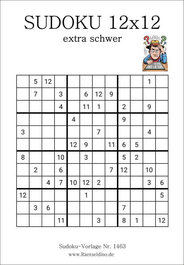 Sudoku 12x12 extra schwer