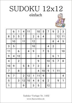 Sudoku 12x12 leicht für Anfänger