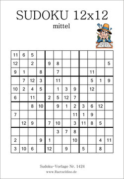 Sudoku 12x12 mittel PDF gratis download