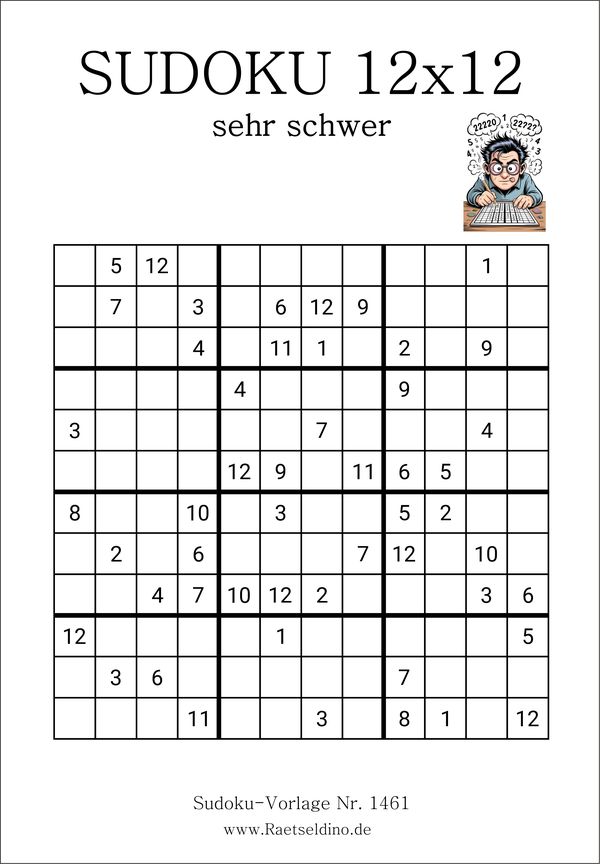 Sudoku 12x12 sehr schwer